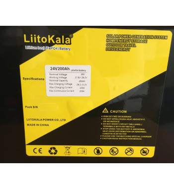 Batería De Litio Con Bms Integrado Liitokala 200ah 24v